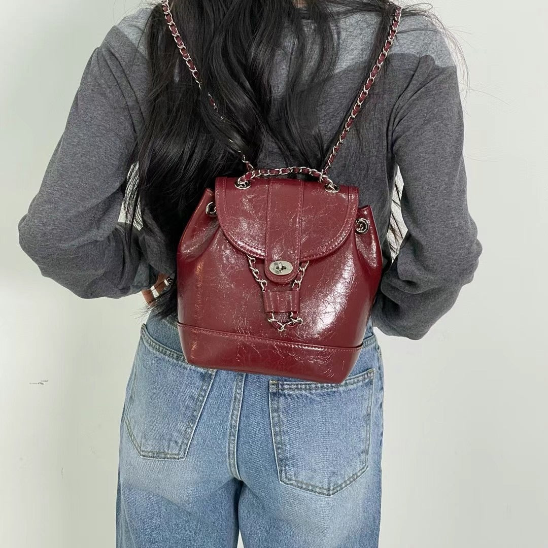 Handmade Calf Box Leather Backpack *New Color