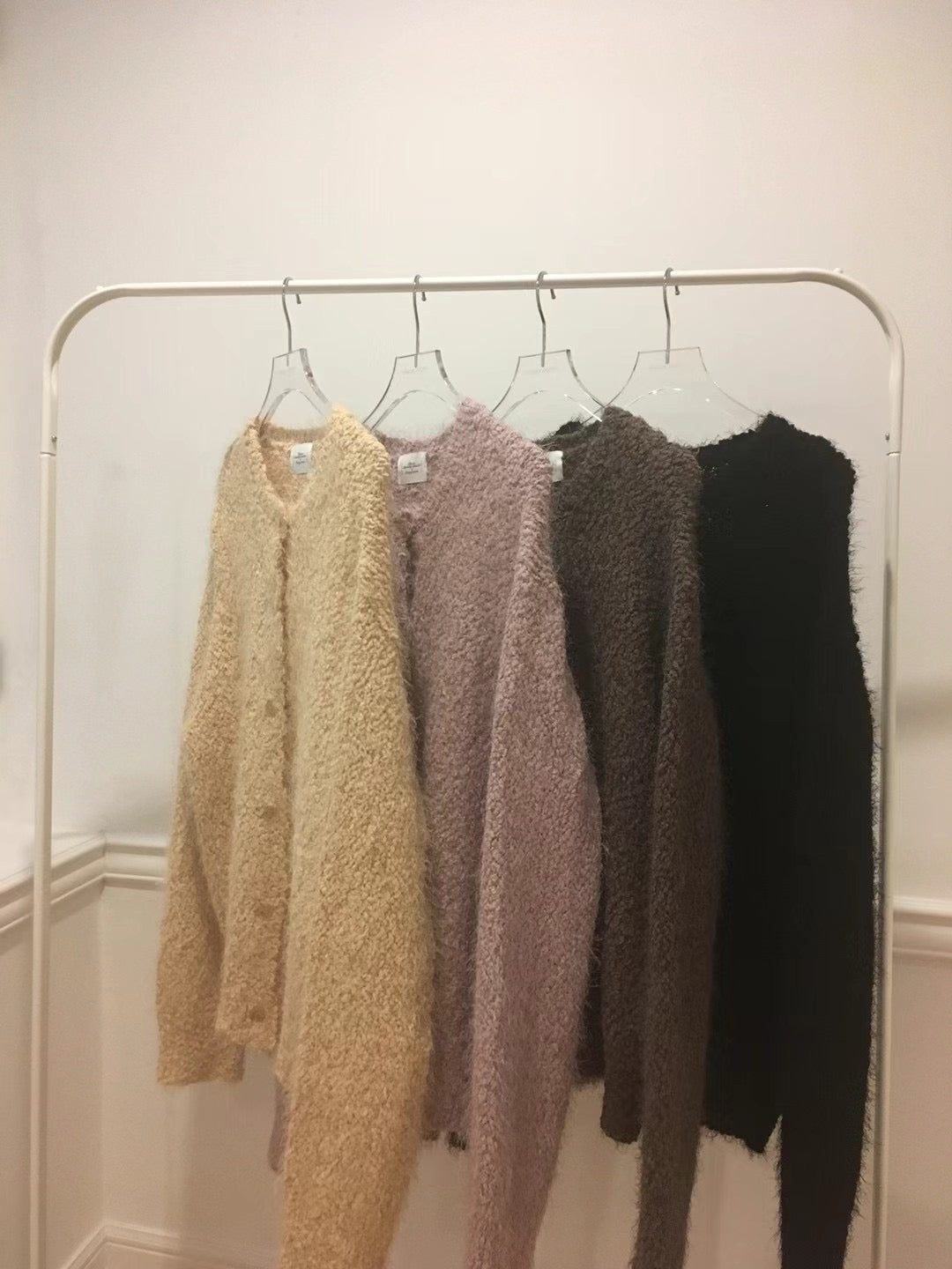 Soapy Room Soft Fuzzy Knitted Cardigan *4 Colors