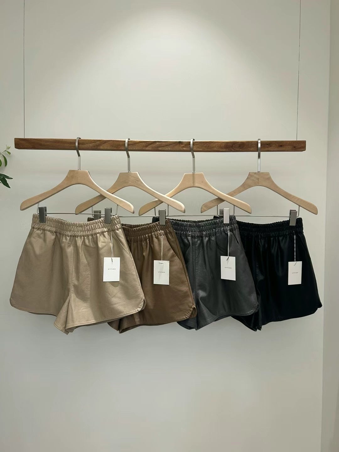 AP Faux Leather Shorts