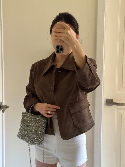 Dark Brown Suede Jacket 深棕絨面外套
