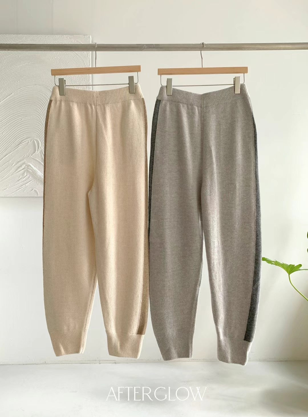 Cashmere Wool Hooded Jacket Pants Set