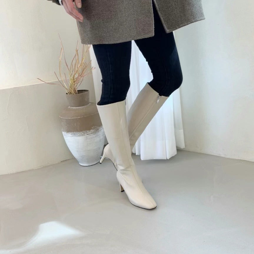 Nouvel 3733 Knee Length Boots With Heels