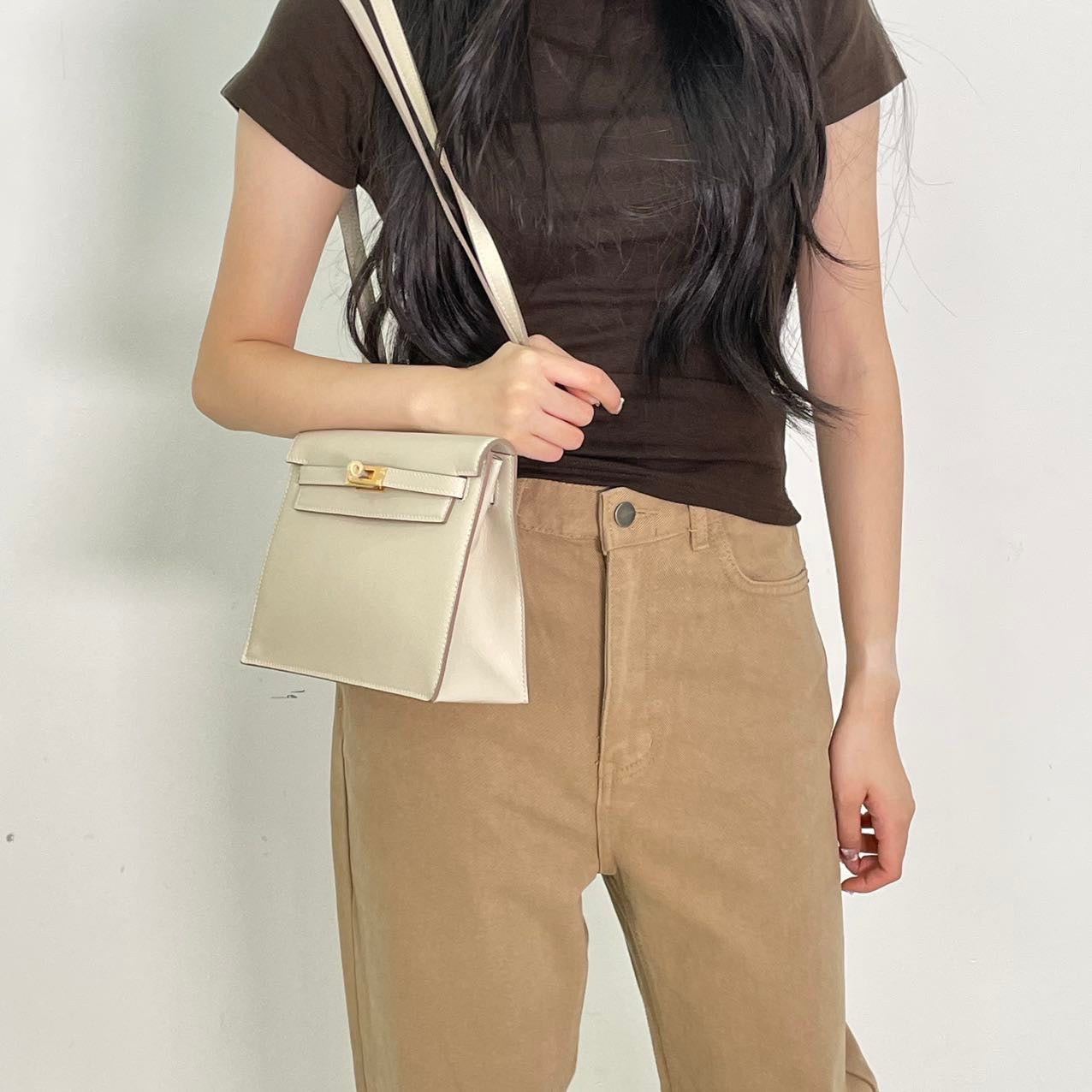 Handmade Leather Boxy Shoulder Bag