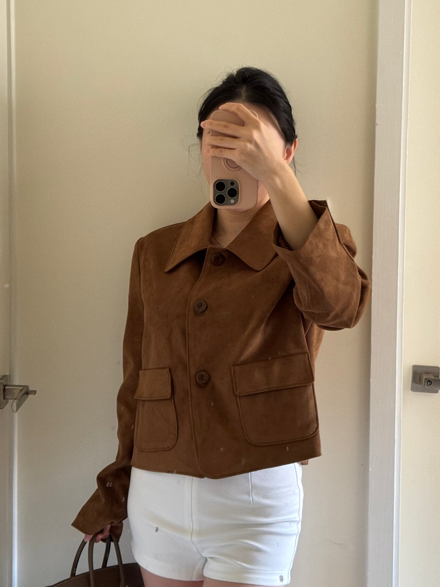 Cognac Suede Jacket 琥珀棕絨面外套
