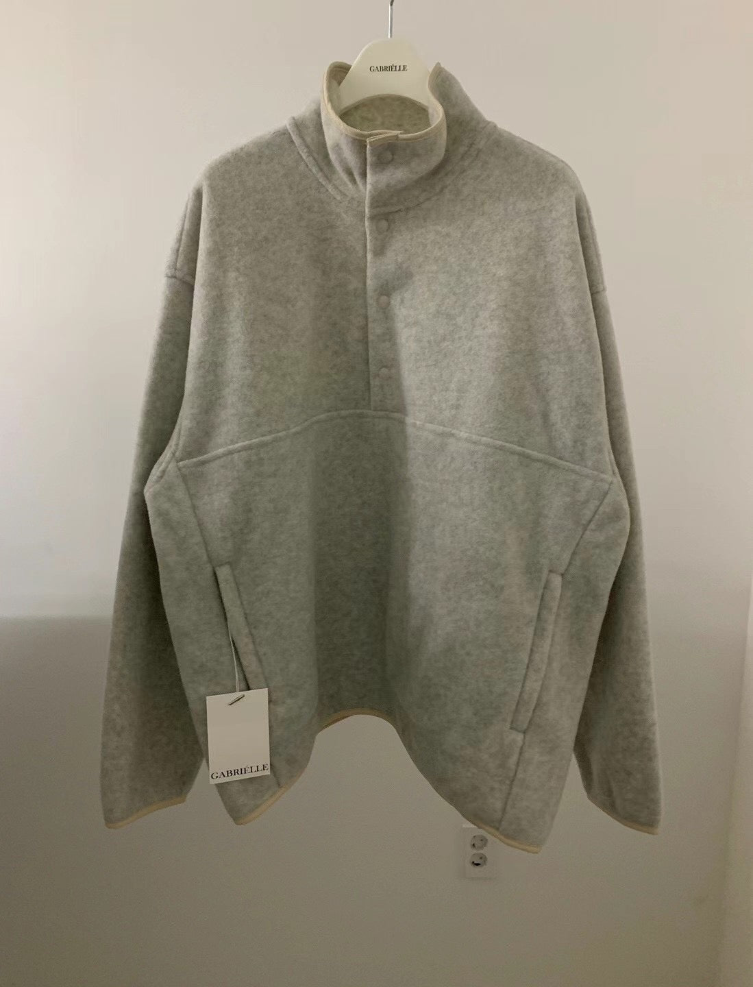 Fleece Half Neck Oversized Pullover Sweater