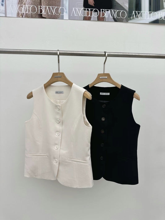 Button Down Sleeveless Vest