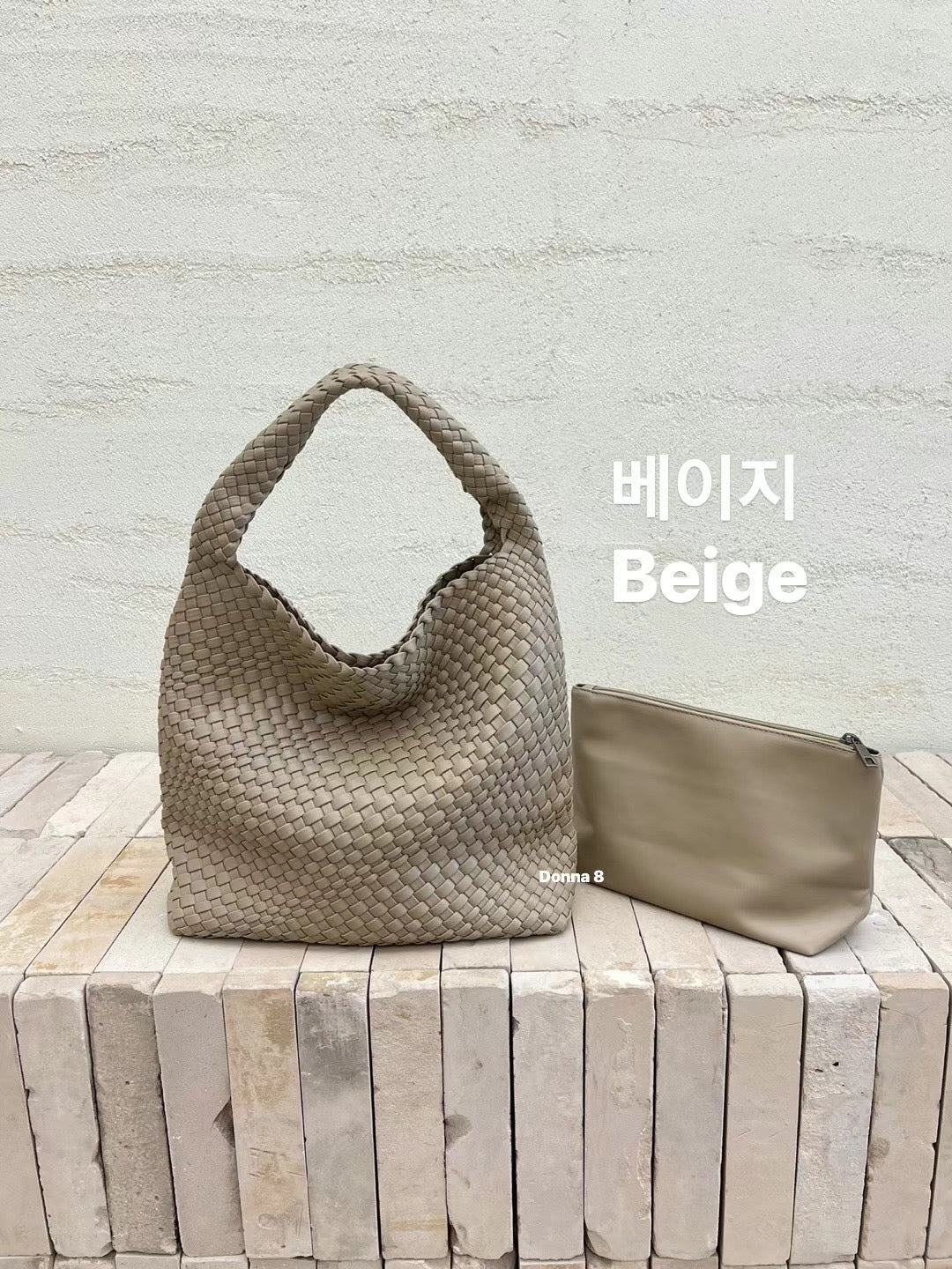 Woven Top Handle Tote Bag