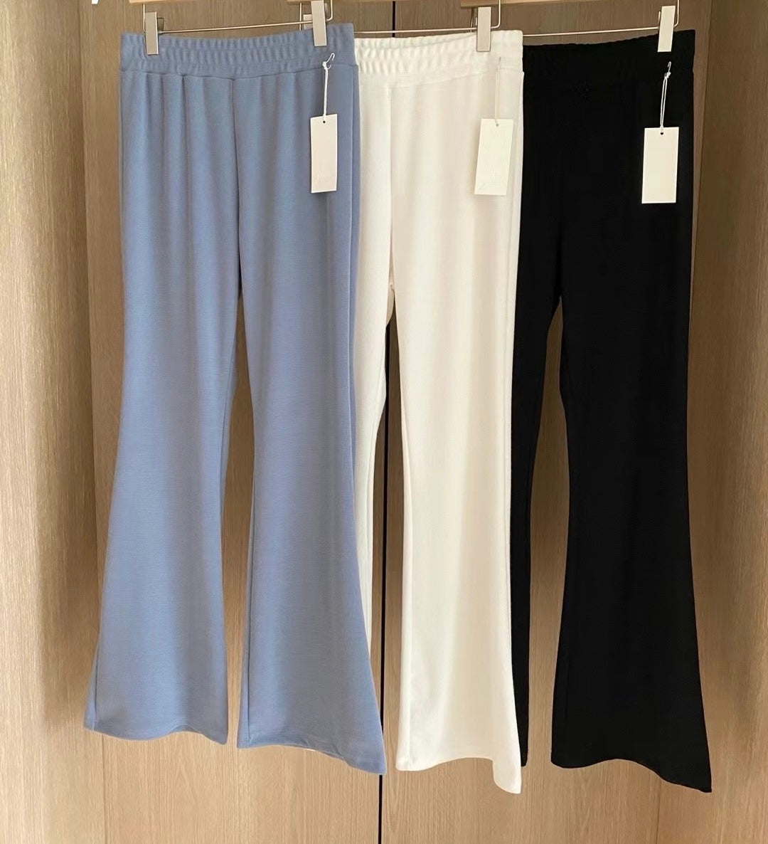 Flared Slim Leg Summer Pants #5424202