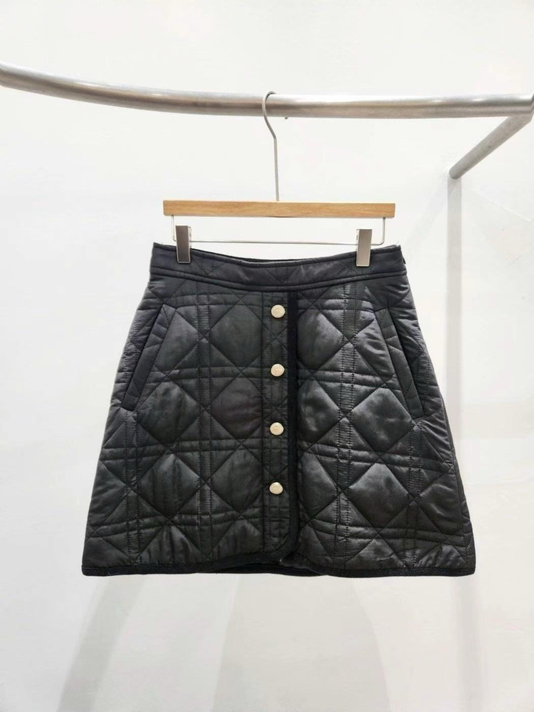 Button-up Quilted Skirt