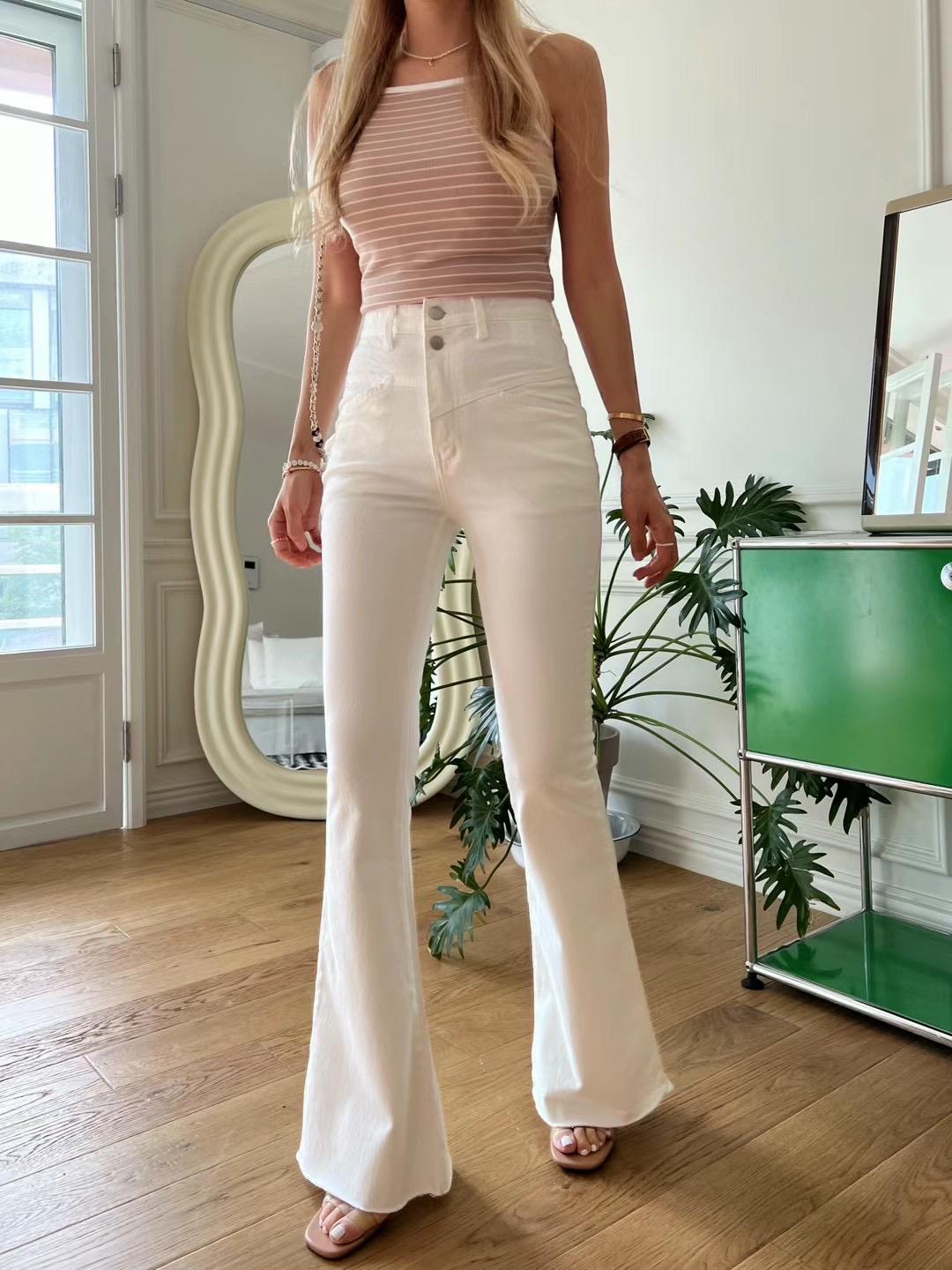 Slim-Fit Flared Pants