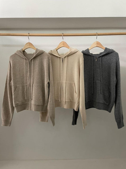 Cashmere Neutral Knit Hoodie & Jogger Loungewear Set *3 Colors