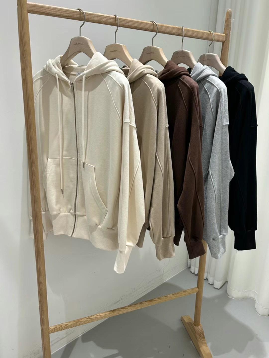 Zip-Up Hooded Sweater *5 Colors