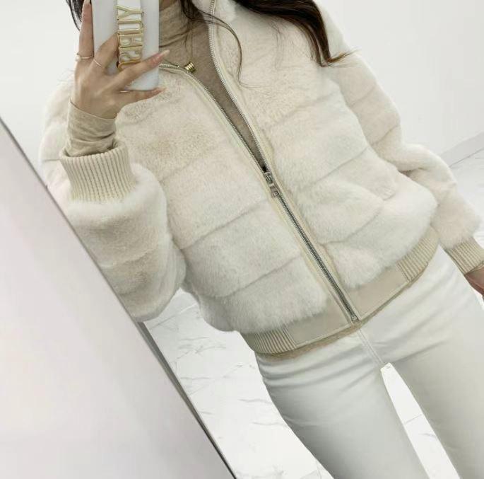 Merry J Faux Fur Full-Zip Jacket *4 Colors