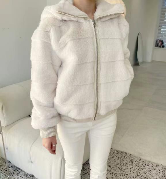 Merry J Faux Fur Full-Zip Jacket *4 Colors