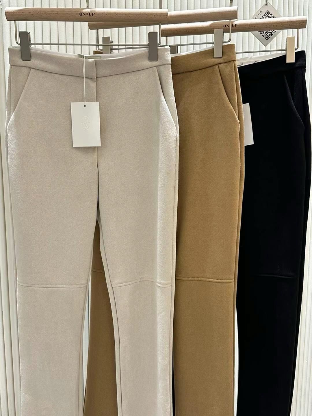 On Up Velvet Straight Cropped Pants *3 Colors