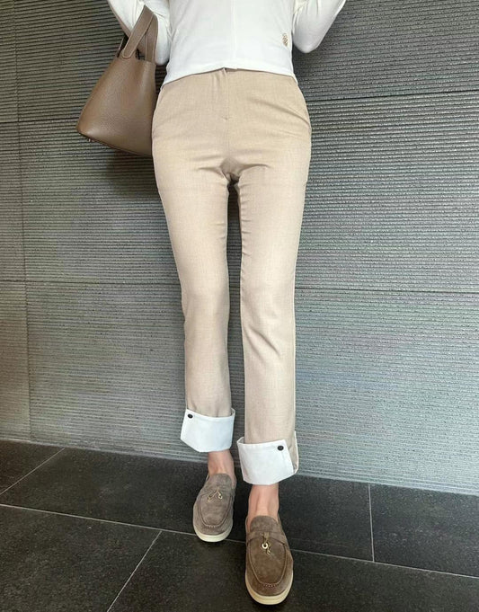 On Up Skinny Buttoned Ankle Pants