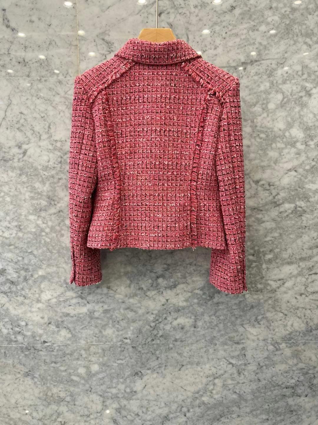 Patch Pockets Tweed Jacket