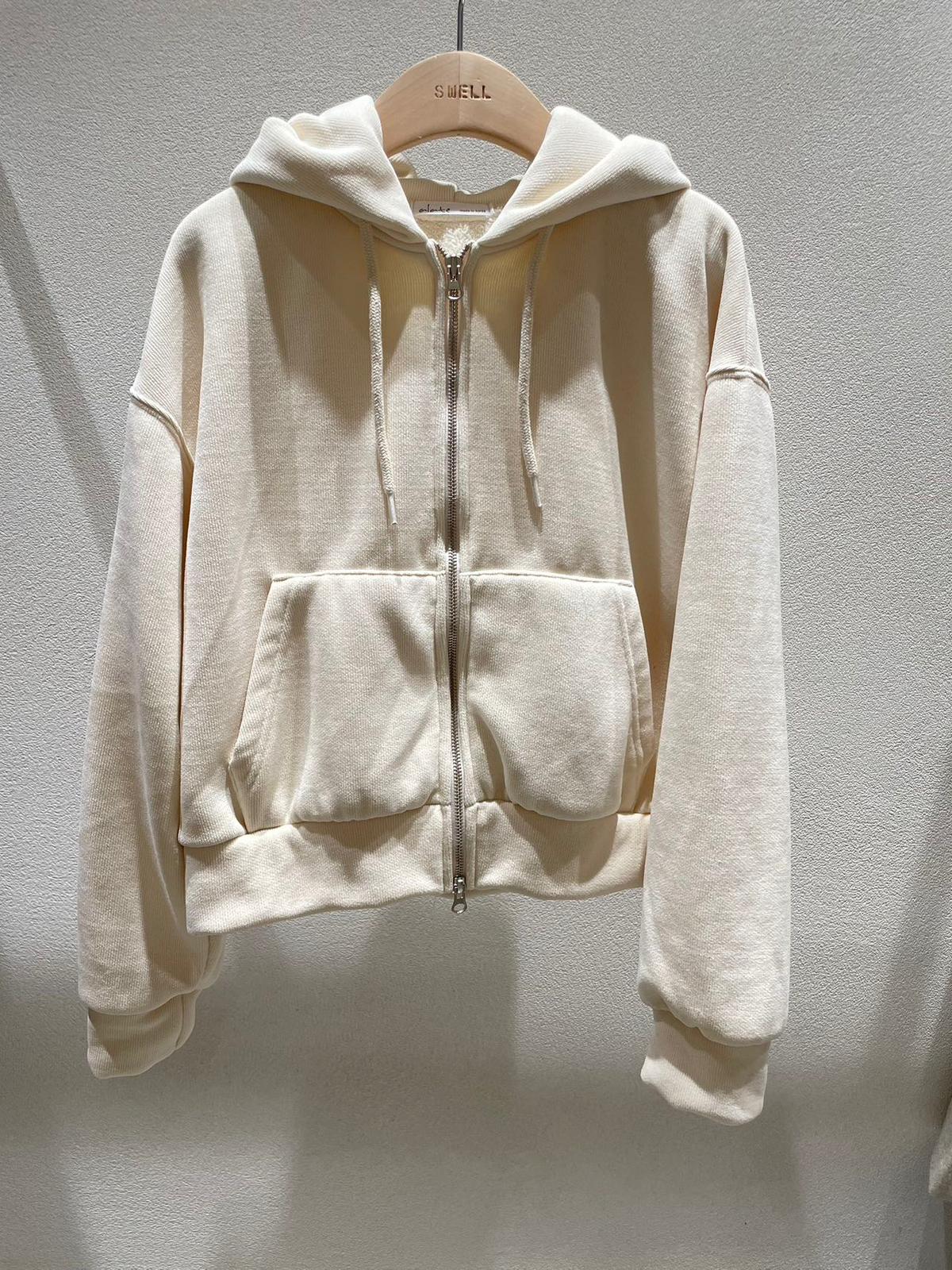 Zip-Up Fleeced Hoodie *3 Colors