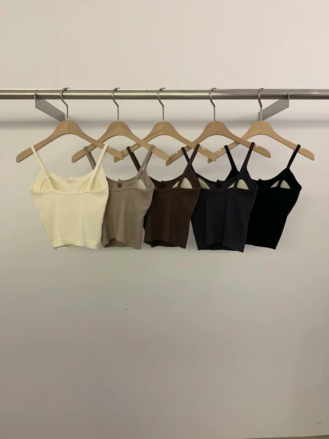 Half-Button Sleeveless Rib-Knit Camisole *5 Colors