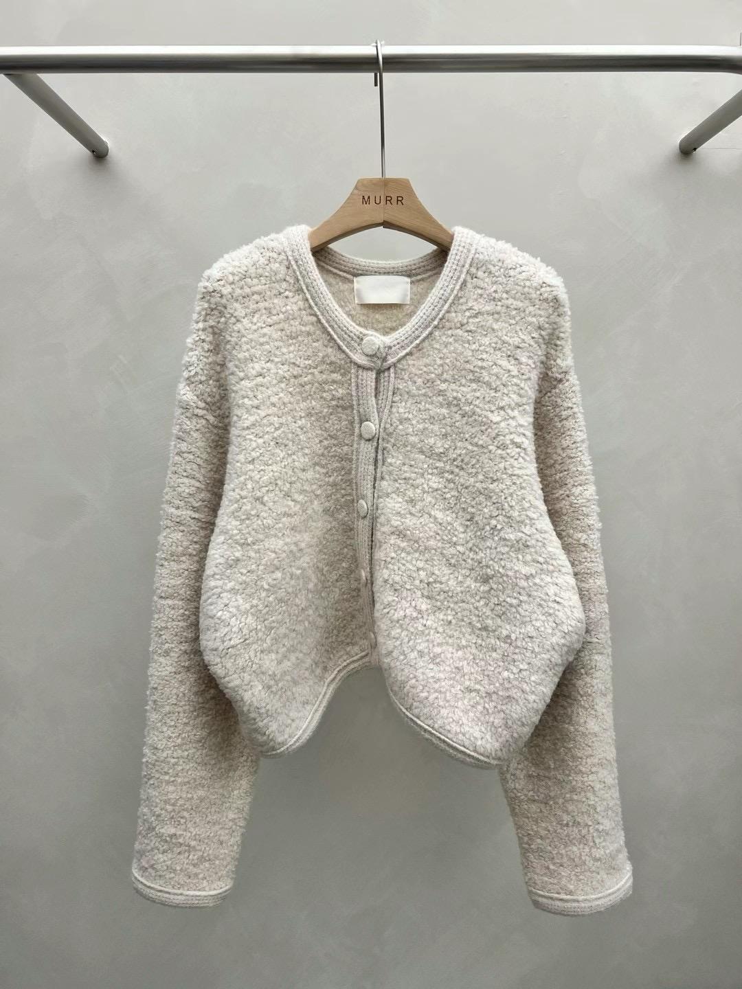 Button-Up Wool Knit Jacket *4 Colors