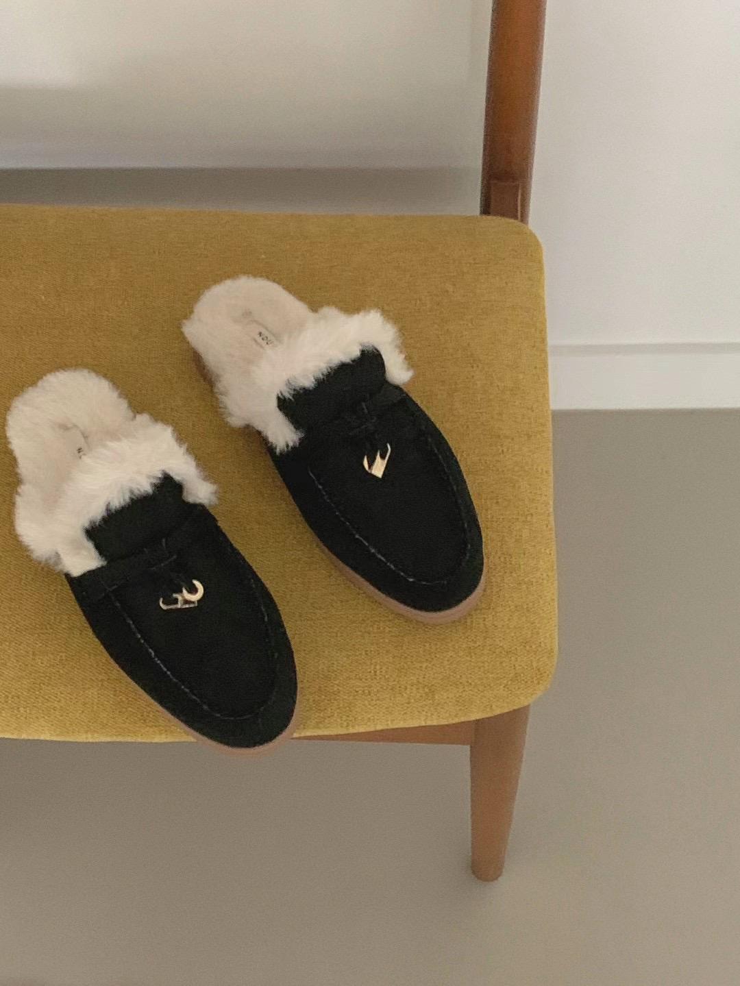 Suede Slip-on Shearling Lining Loafers *3 Colors