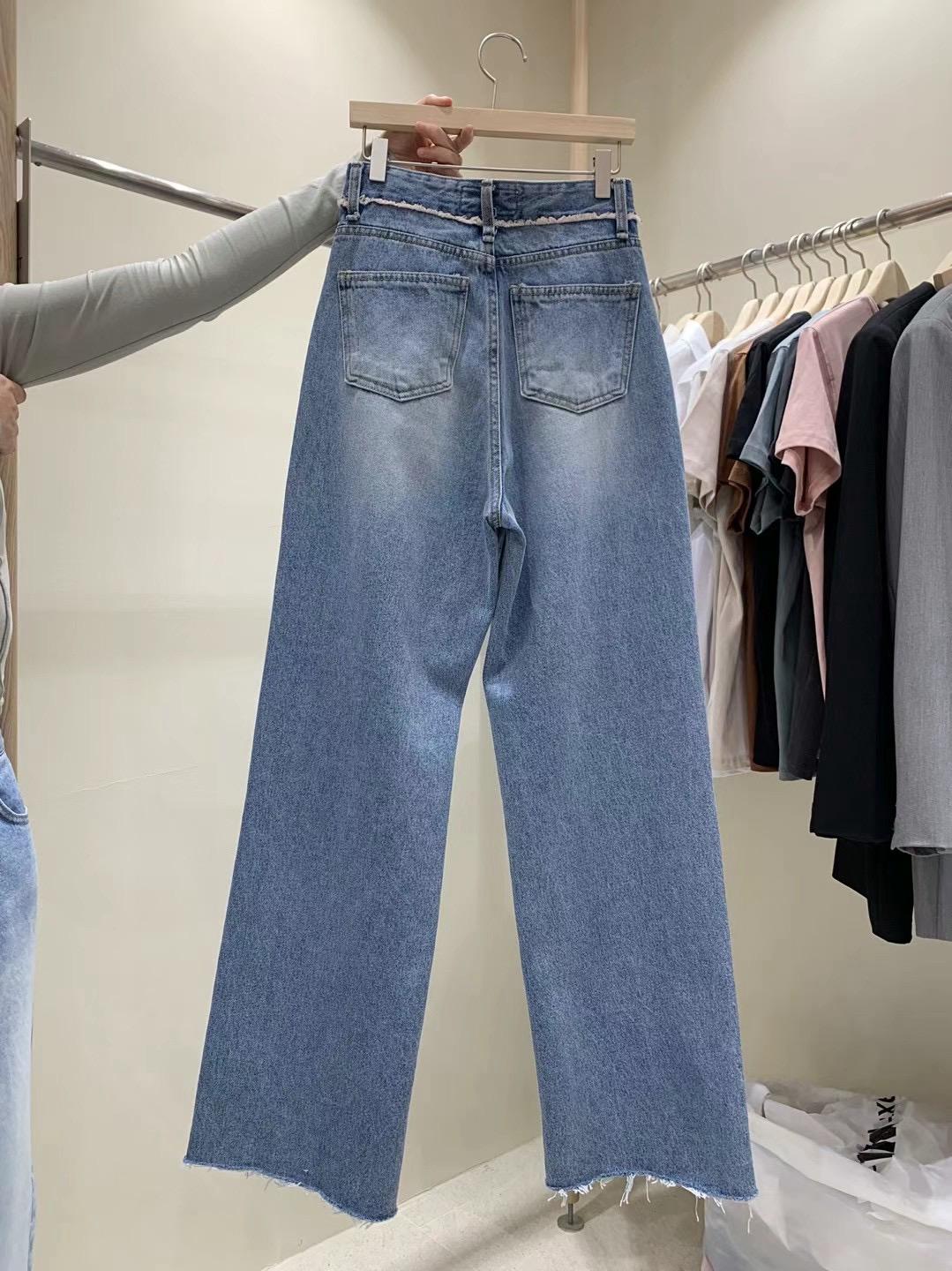 Wide-Leg Denim Jeans