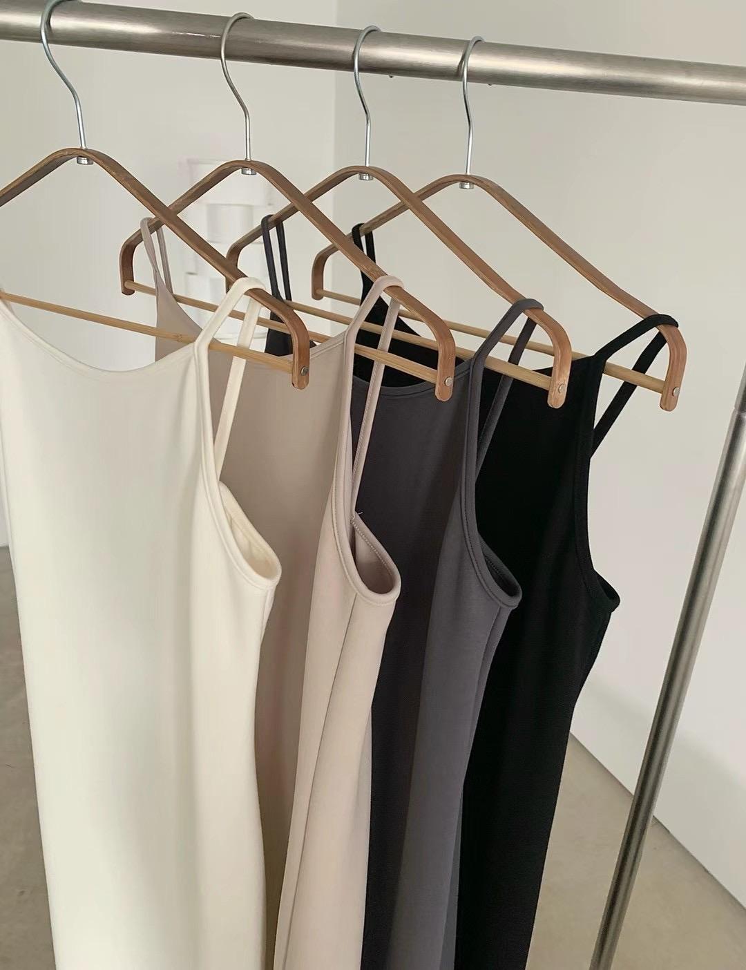 Sleeveless Knitted Slit Long Dress *4 Colors