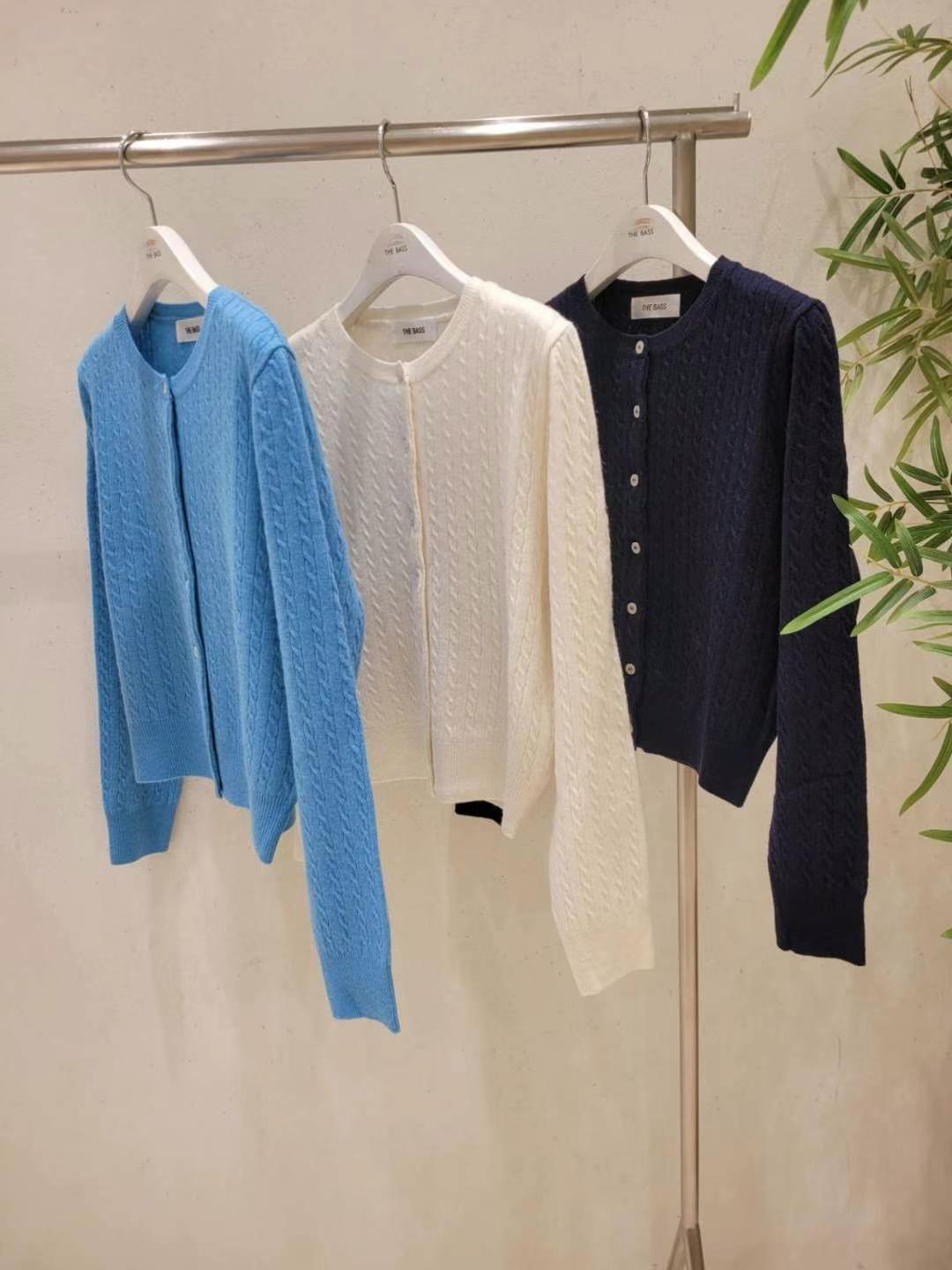 Cable Knit Long Sleeved Cardigan *5 Colors