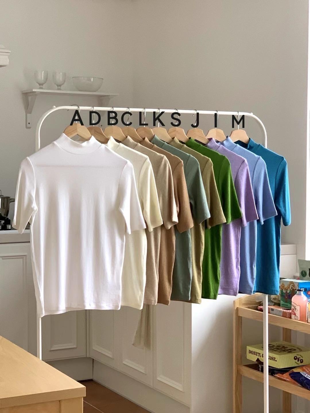 Mockneck Short Sleeved T-Shirt *20 Colors