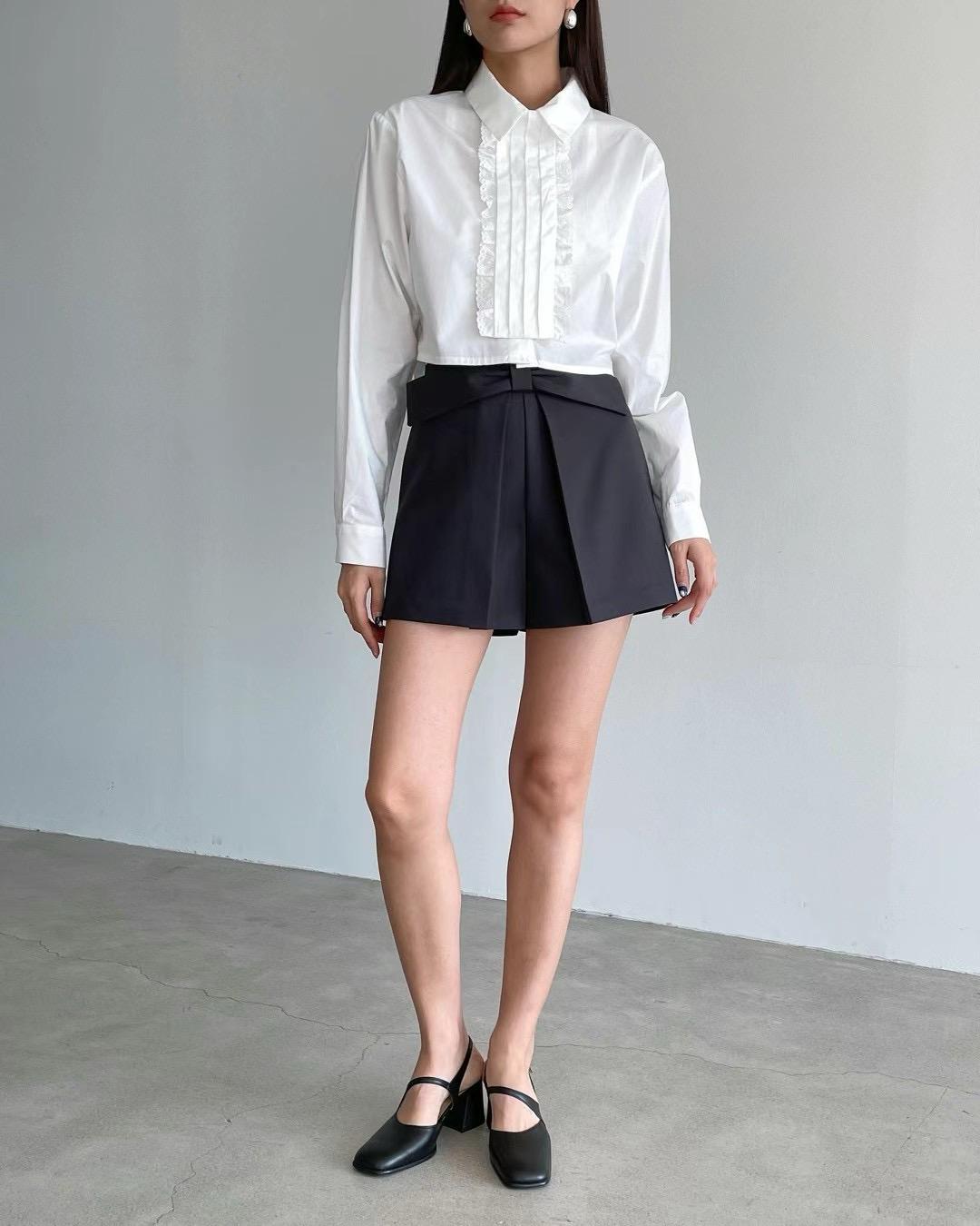 Pleated Collared Shirt