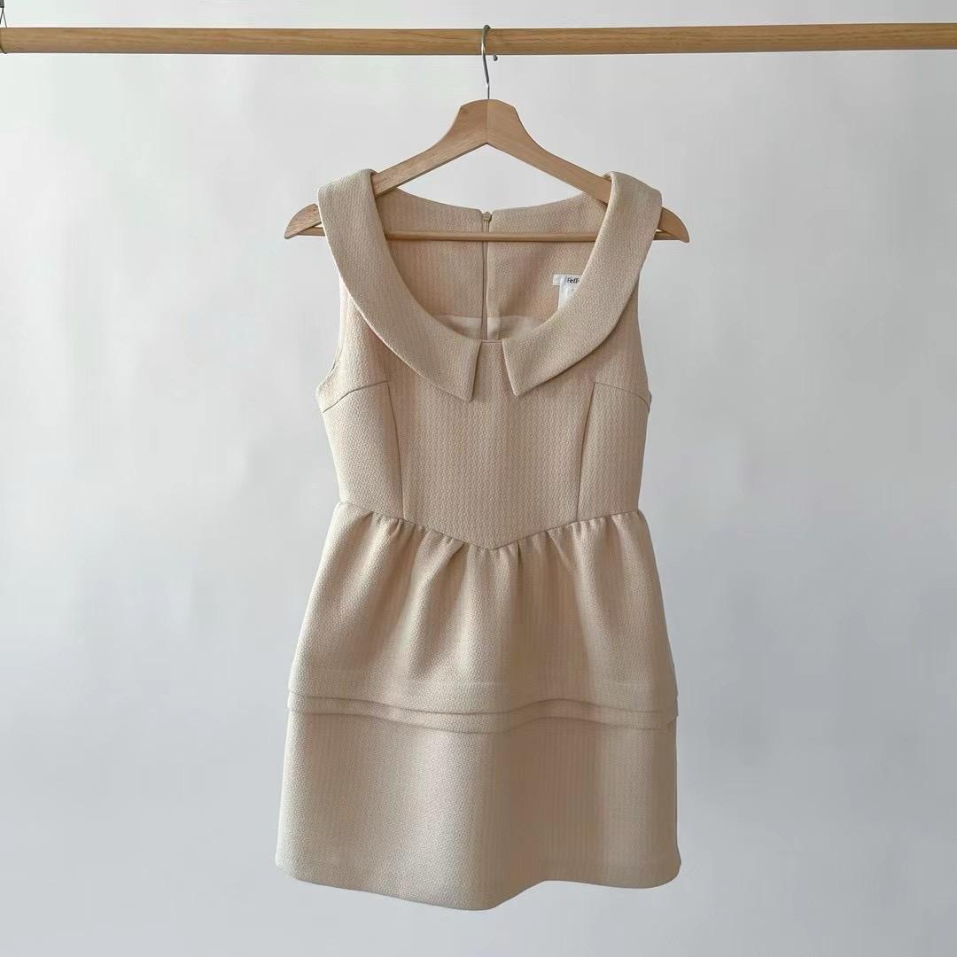 Collared Sleeveless Short Dress *3 Colors