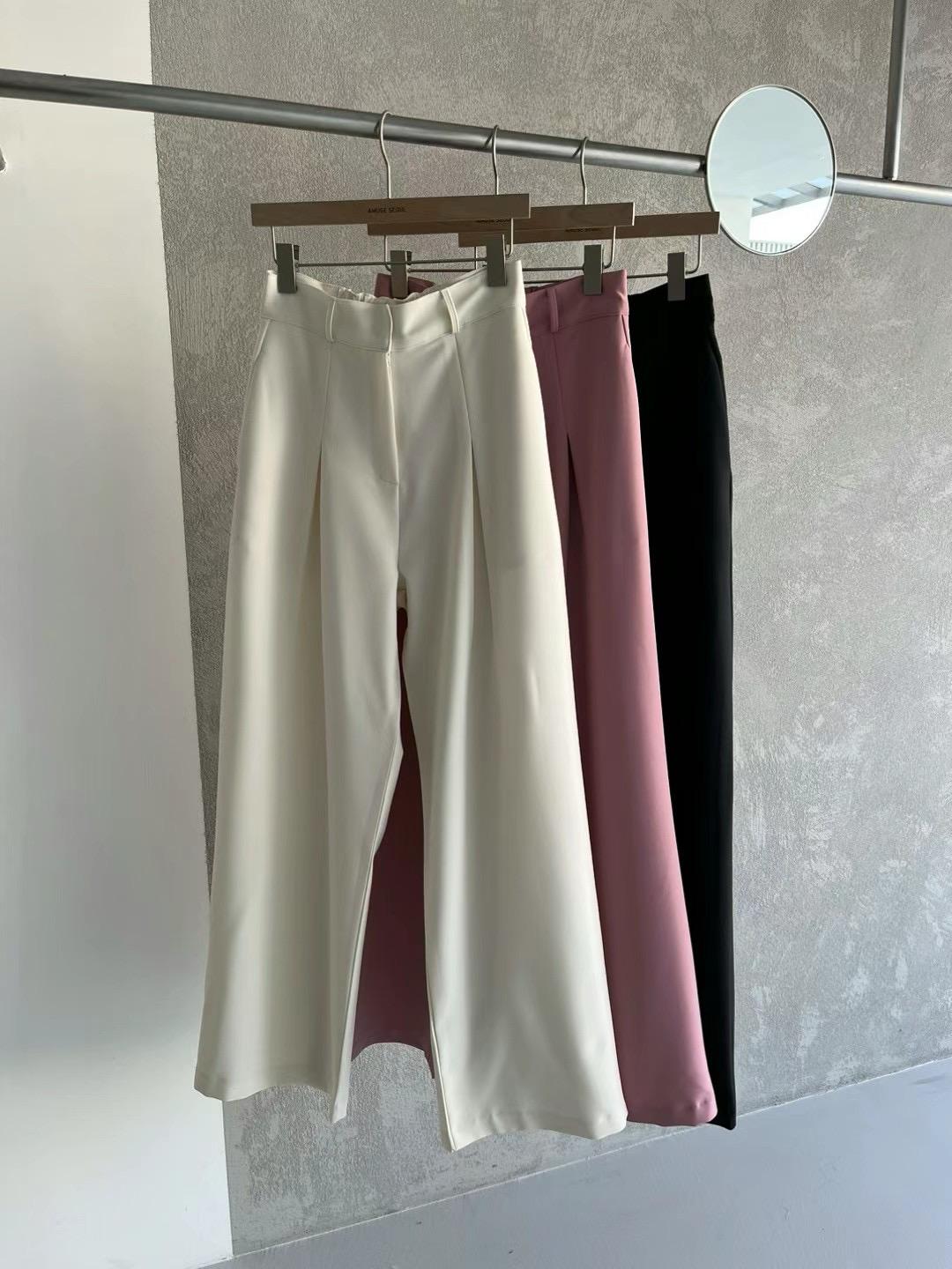 Wide-leg Pleated Trouser *3 Colors