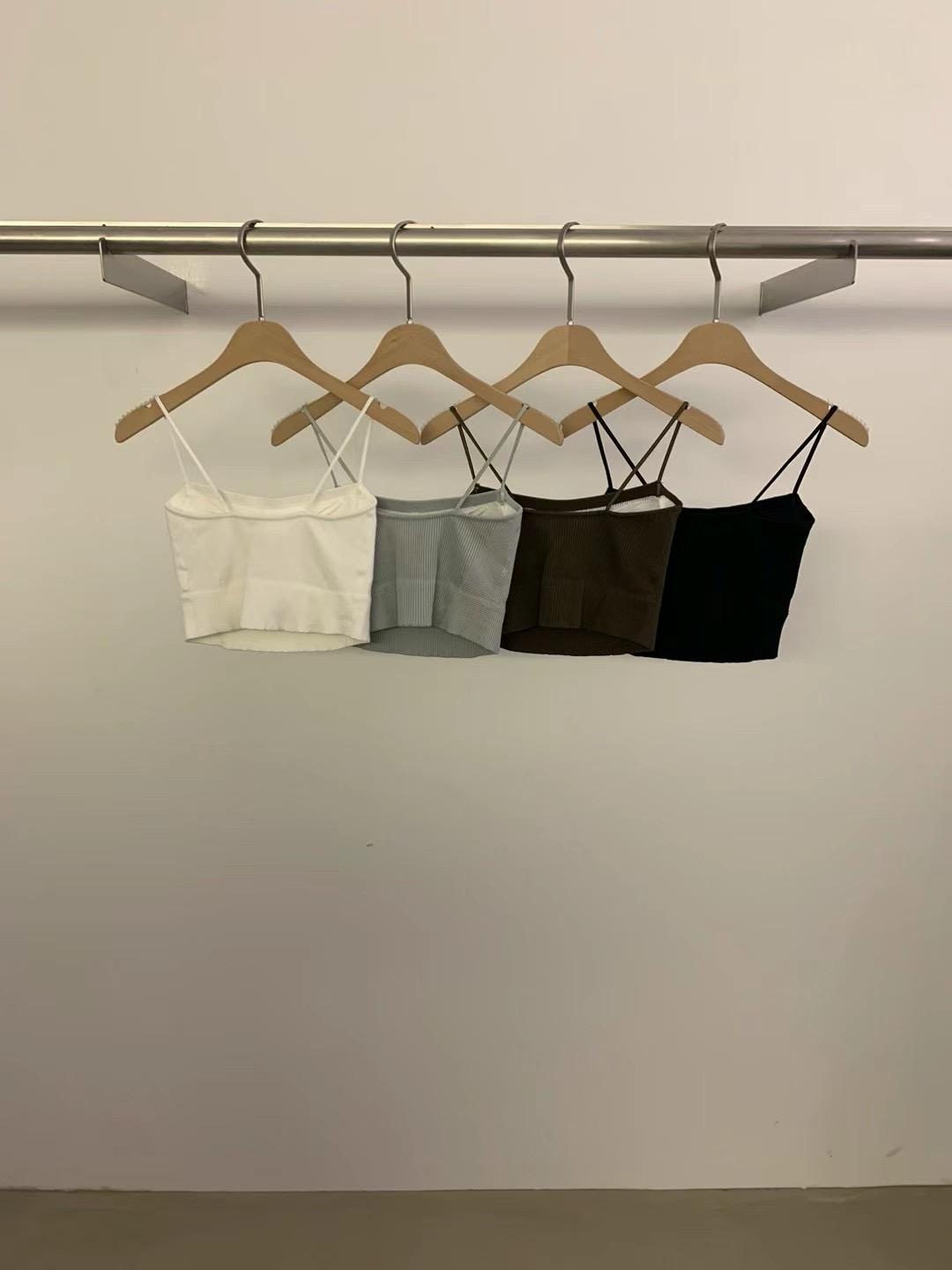 Ribbed-knit Cropped Camisole *4 Colors