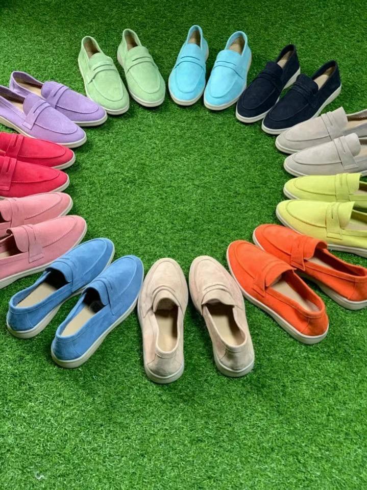 Handmade Suede Leather Loafers *11 Colors