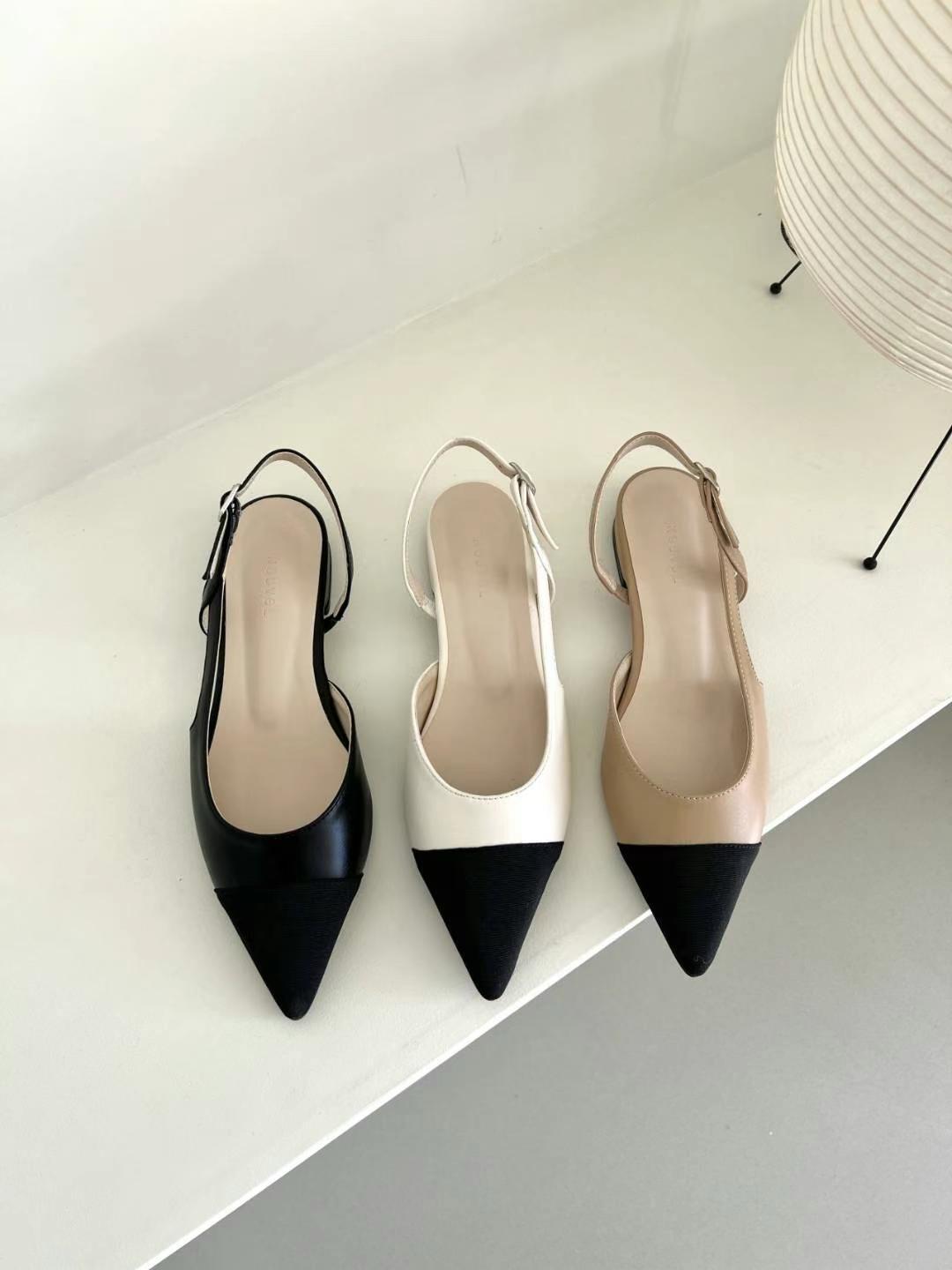 Pointed-toe Slingback Flats *3 Colors