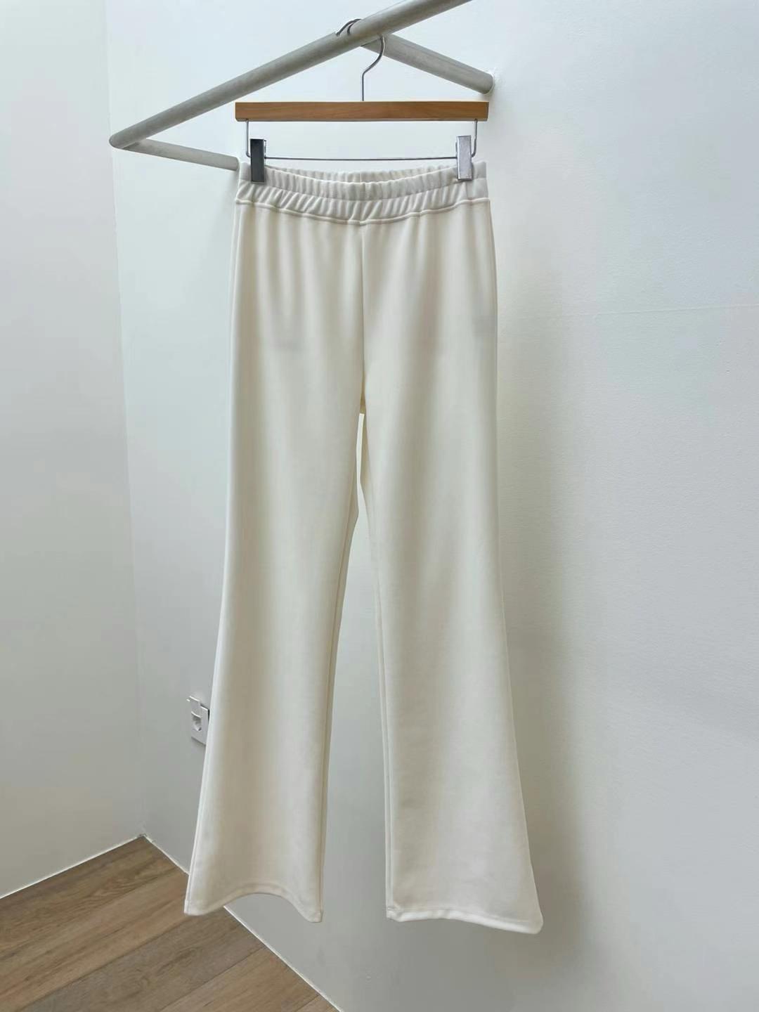 *Exclusive* Straight-leg Crepe Flared Pants *2 Colors