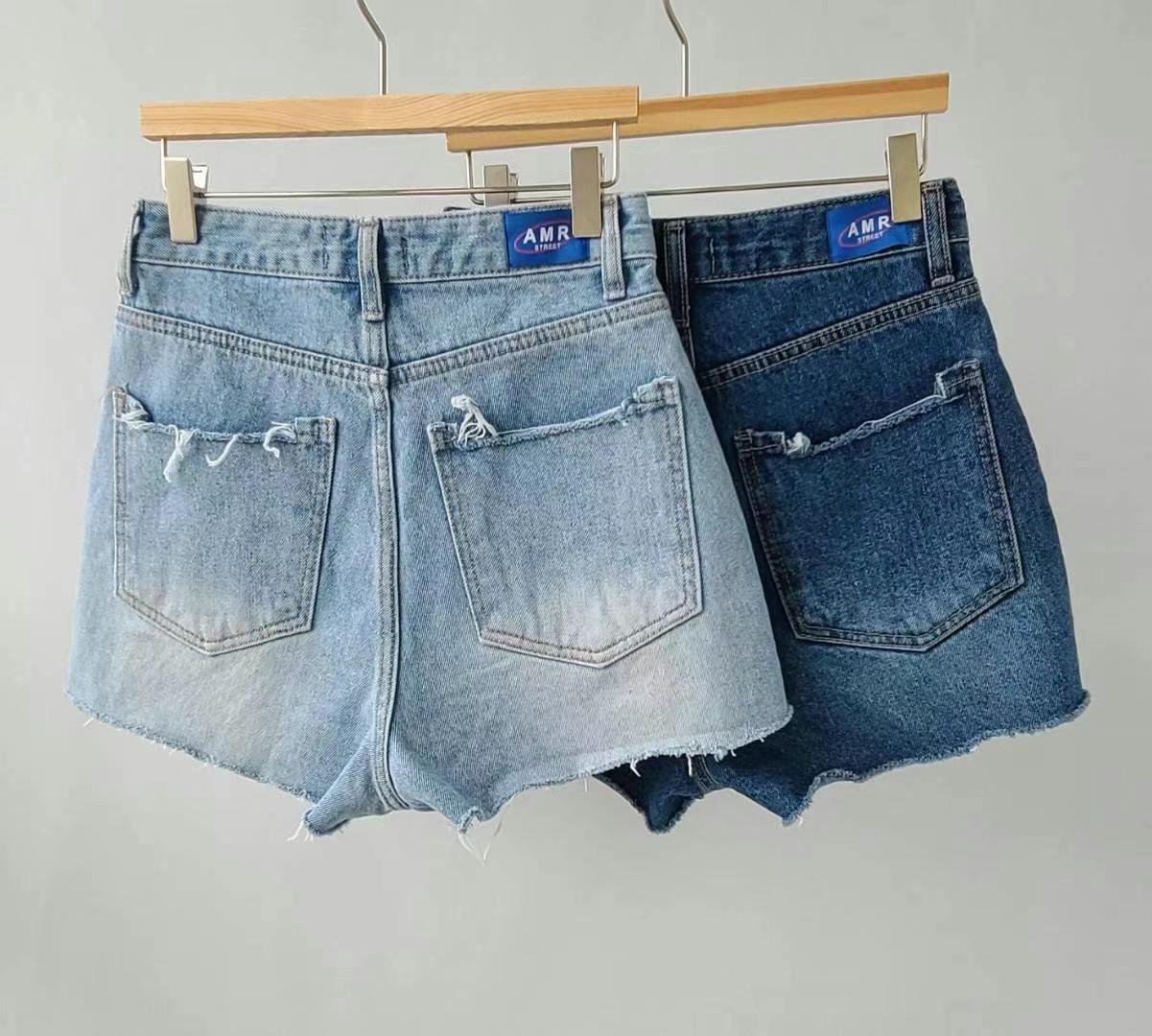 High Waist Washed Denim Mini Shorts *2 Colors