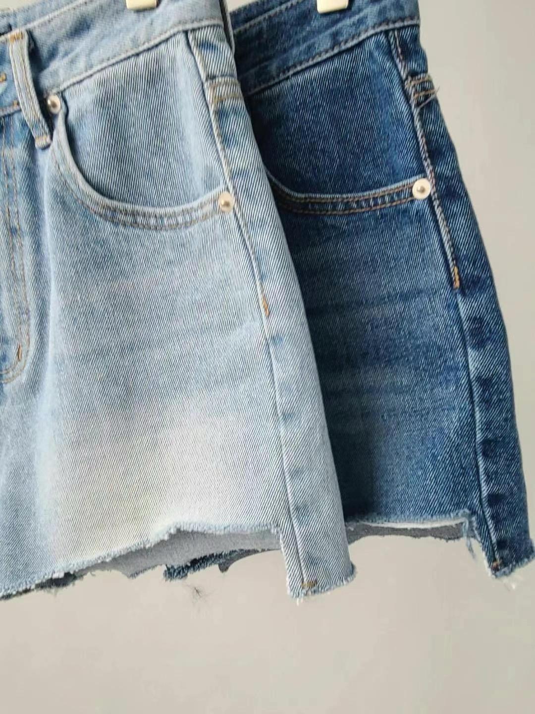 High Waist Washed Denim Mini Shorts *2 Colors