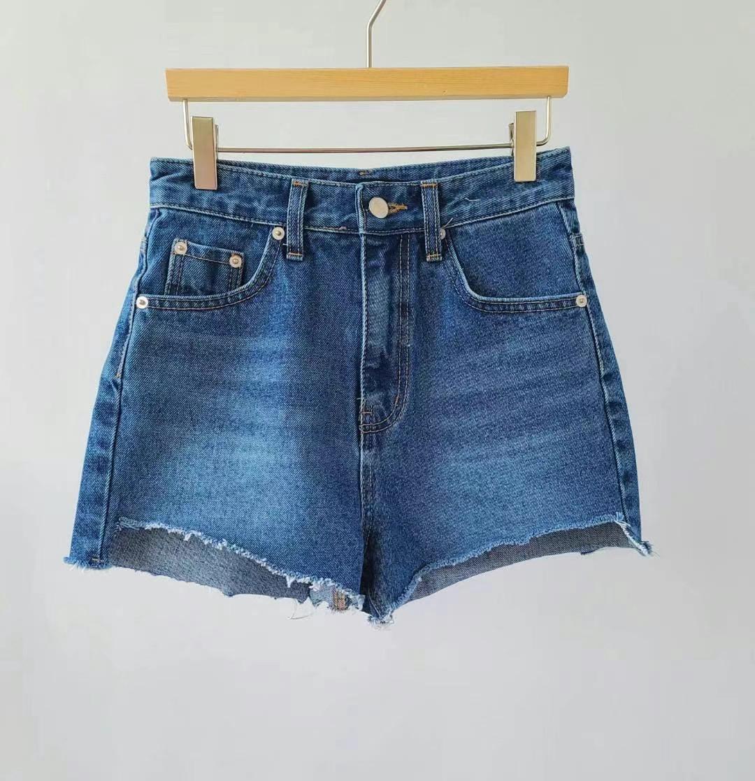 High Waist Washed Denim Mini Shorts *2 Colors