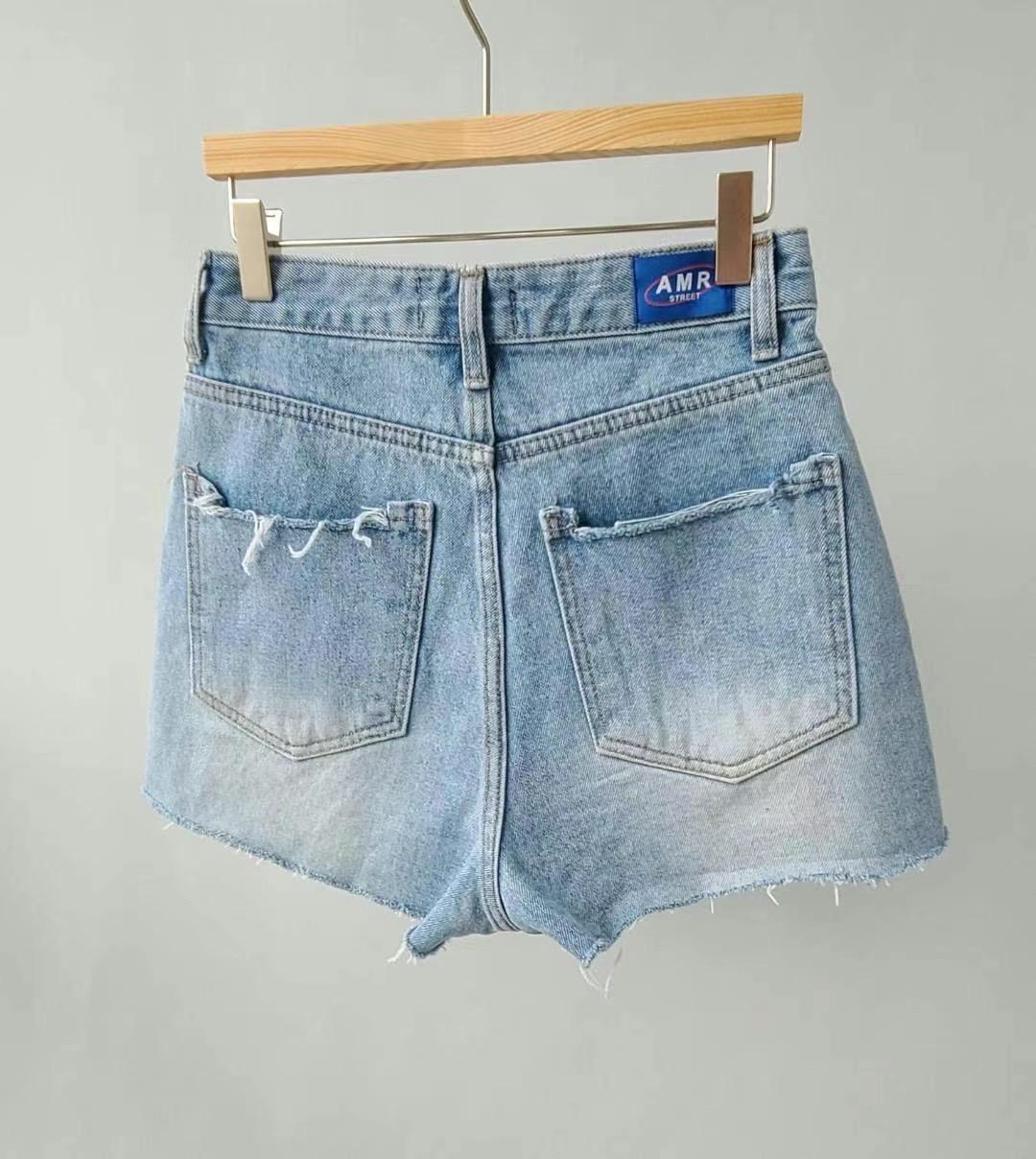 High Waist Washed Denim Mini Shorts *2 Colors