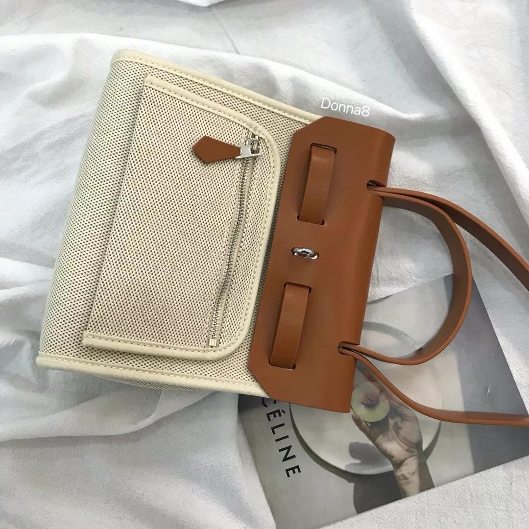 Two-tone Canvas Crossbody Bag