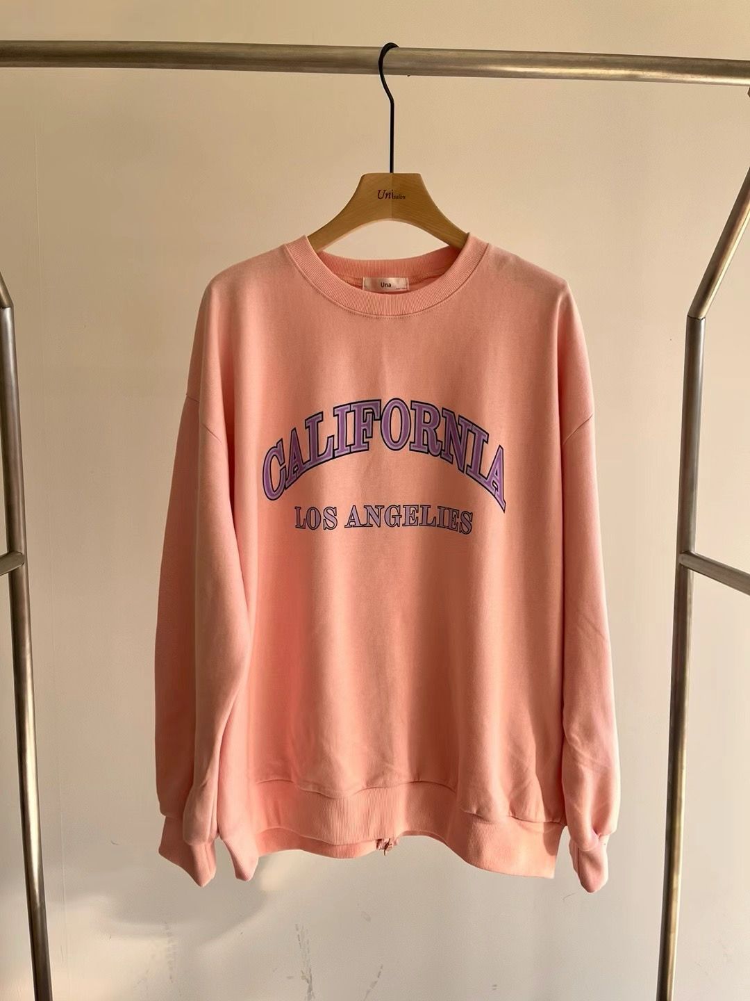 California Print Back Zip-closure Sweater *3 Colors