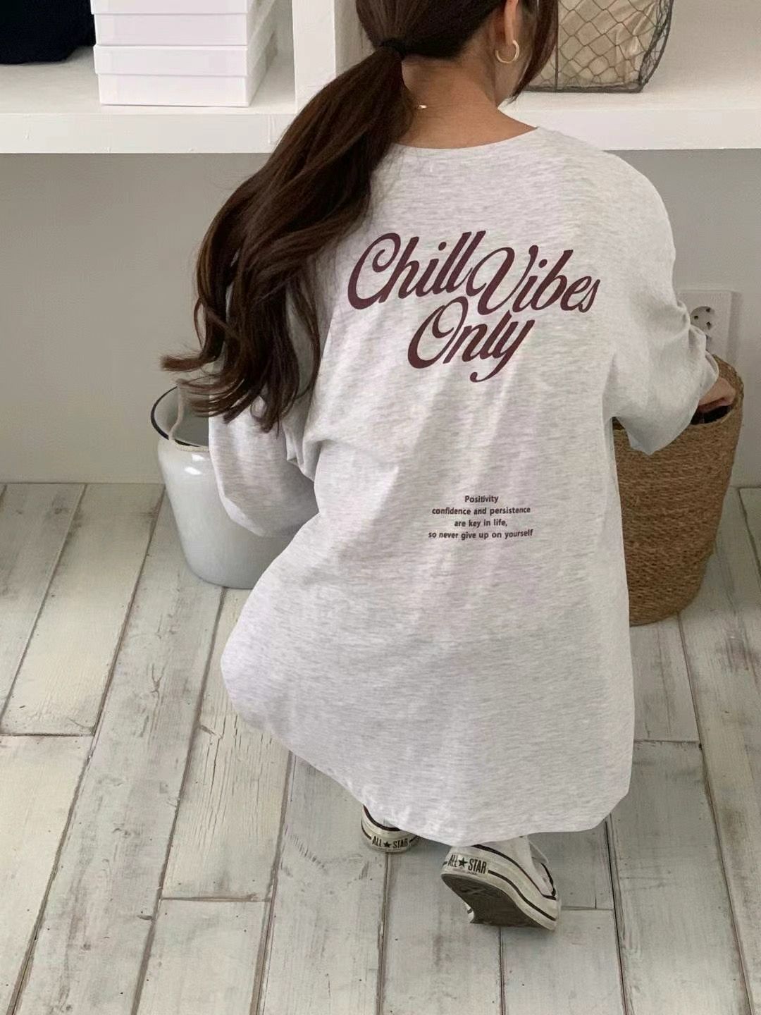 Printed Quote Long Sleeved T-Shirt *3 Colors