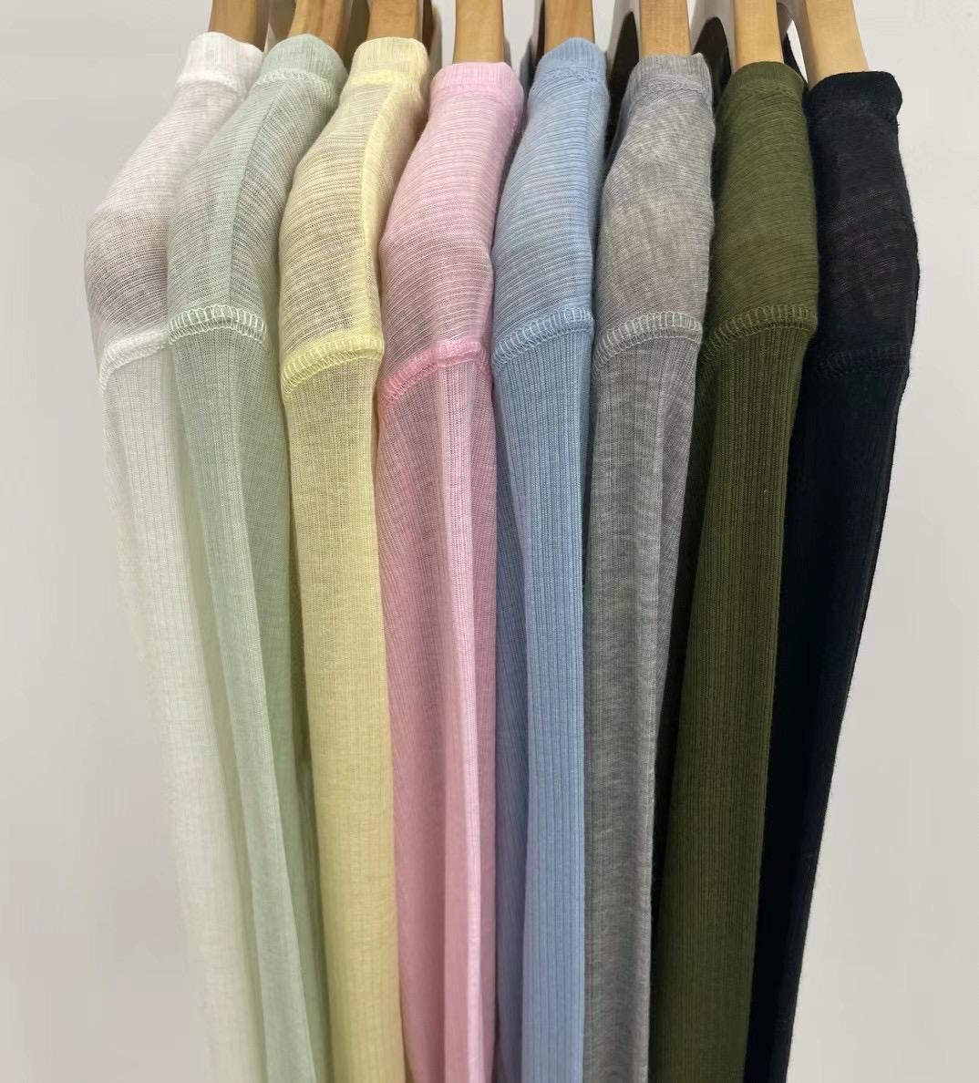 Sheer Long-sleeved T-shirt *8 Colors