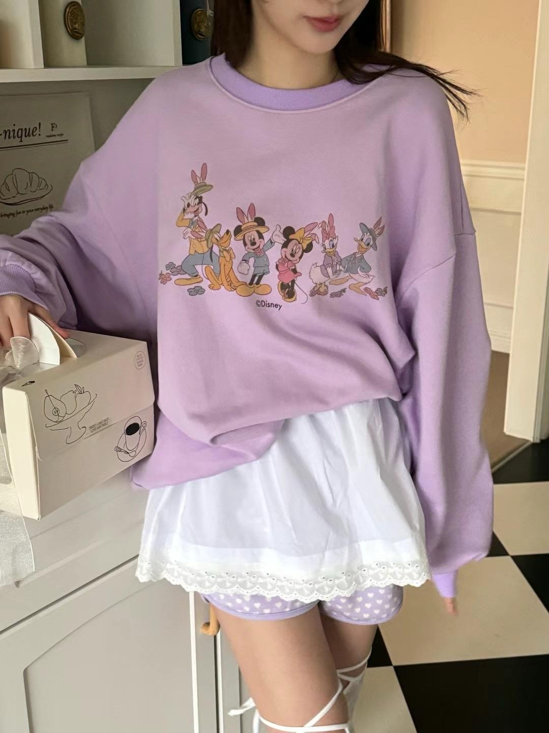 Printed Disney Characters Sweater *3 Colors