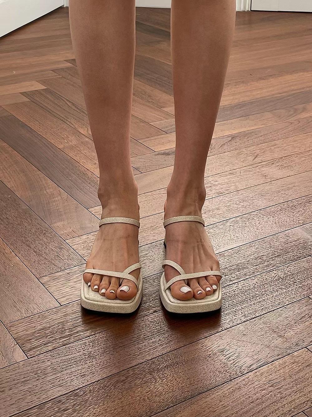 Square-toe Heel Sandals *3 Colors