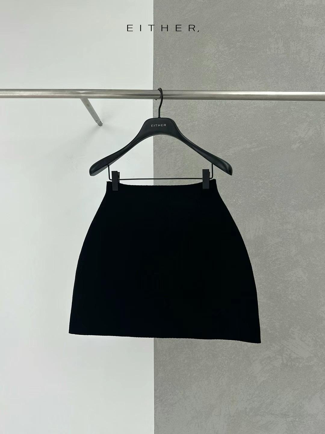 High-waisted Knit Wide Skirt *3 Colors