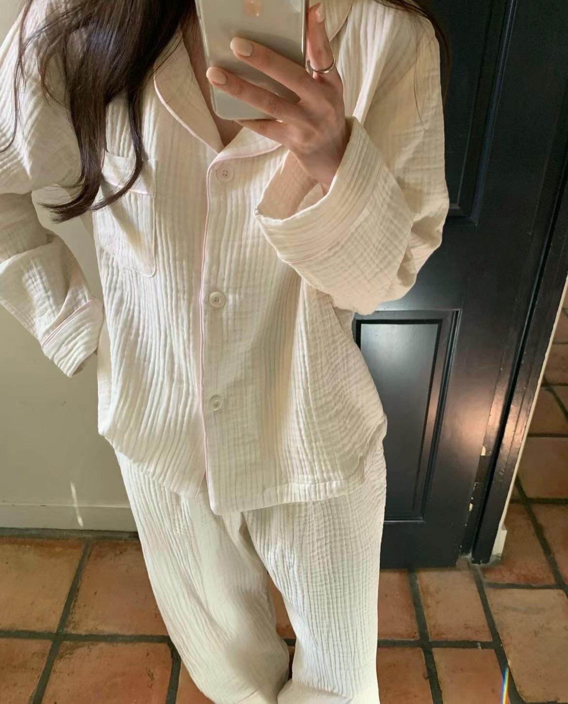 Textured Pajama Set *2 Colors