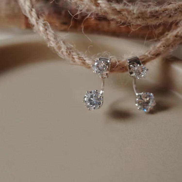 Two-stones Stud Earrings