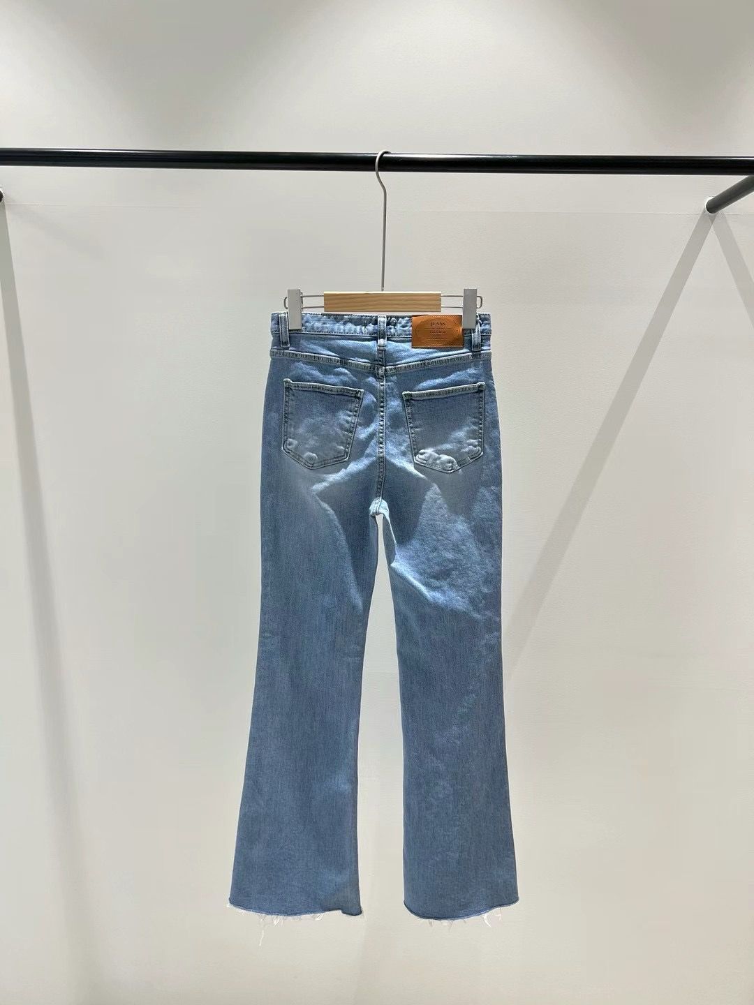 Faded Denim Flared Jeans